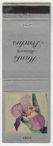 Matchbook Cover Hunt's Heavenly Peaches Flower 1 of set of 10 Iris MMD 1940 - Picture 1 of 3