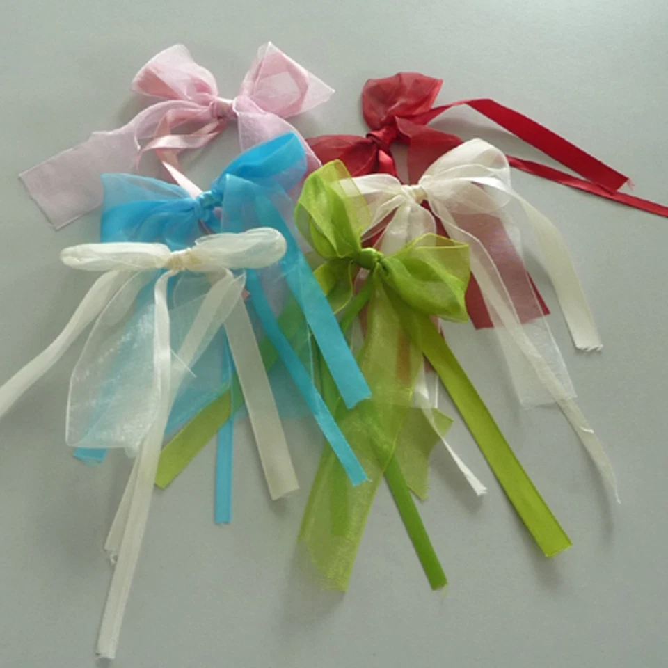 30 Fiocchi Antenna Fiocchi Auto Decorazioni Nuziali Chiesa Molti Colori - Immagine 1 di 4