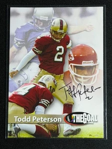 Tarjeta autografiada firmada por TheGoal.com Doug Peterson de los 49ers de San Francisco - Imagen 1 de 2