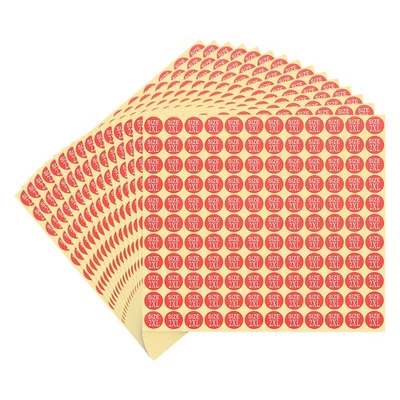 15 Stk. 2XL runde selbstkleb. Etiketten 1/2" rot für Kleidung - Bild 1 von 4