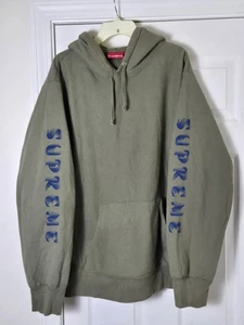 Supreme Gradient Sleeve Hoodie Sweatshirt Olive Green FW18 Men's Size XL - Picture 1 of 6