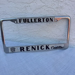 Marco de matrícula de concesionario GM Fullerton California Phil Renick Cadillac de colección - Imagen 1 de 4