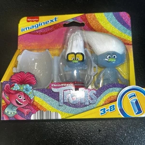Imaginext 2023 Trolls SPARKLE & ROLL PACK Guy Diamond & Tiny Diamond Figures - Picture 1 of 3