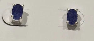 Ohrstecker Sterlingsilber blauer Saphir Neu - Bild 1 von 1