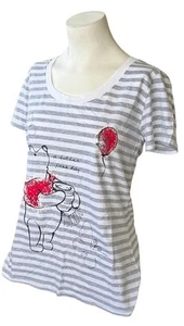 Camisa a rayas para mujer Disney Winnie The Pooh A Bother Free Day talla mediana - Imagen 1 de 3
