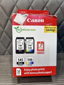 Canon PG-545 and CL-546 Original Ink Bundle for PIXMA TS3355 - Picture 1 of 3