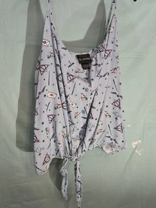 Harry Potter Women's Sleeveless Blouse Tie Waist Size 3 - Plus Size 1X - Picture 1 of 9