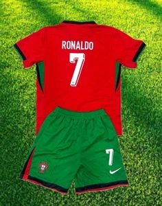 Portugal Ronaldo #7 Youth Kids Large Jersey And Short Set. New With Tags!! - Picture 1 of 2