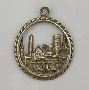 Vtg Boston Historic Skyline Disc Charm Rop Edge - Picture 1 of 3