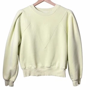 Sudadera All:Row Recortada Cuello Redondo Plisada Hombro 100% Algodón Talla Pequeña - Imagen 1 de 8