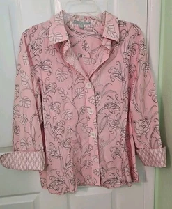 Foxcroft Damen faltenfreies geknöpftes Hemd 14 tailliert pink  - Bild 1 von 7