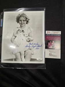 SHIRLEY TEMPLE BLACK SIGNED 8X10 PHOTO WITH JSA COA - Picture 1 of 3