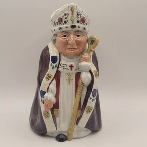 Jarrón jarra Staffordshire Fine Ceramics England Toby Archbishop 7,25" - Imagen 1 de 9
