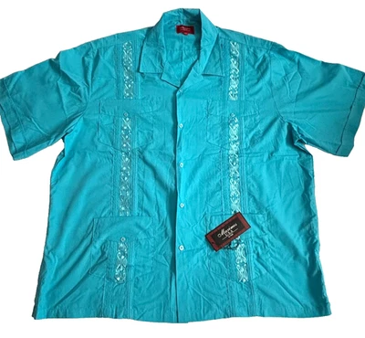 Maximos USA Button-up Shirt Men's Size 3XL Short Sleeve 4-Pockets Embroidered - Image 1 of 4