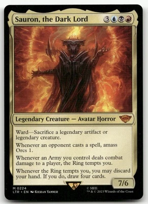 Sauron, the Dark Lord #224 (NM) Lord of the Rings LTR Magic MTG - Image 1 of 2