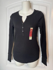 Nuevo con etiquetas Top térmico Faded Glory manga larga negro XS - Imagen 1 de 6