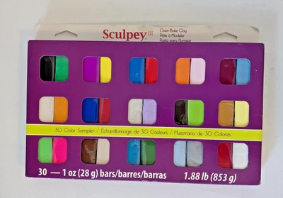 Sculpey III печь выпечки полимерной глины 30 цвет образец упаковка комплект совершенно новый - Изображение 1 из 4