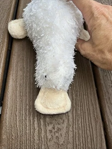 Ganz Webkinz flauschiges weiß/cremefarbenes Schnabeltier Plüschtier kein Code EUC - Bild 1 von 8