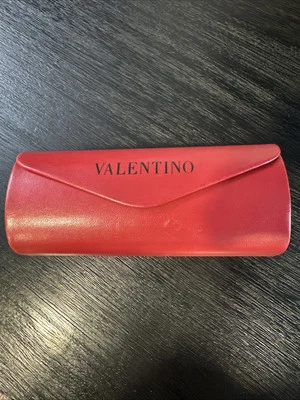 Gafas de sol duras rojas Valentino estuche rígido magnético cierre a presión cuero Foto 1 de 3
