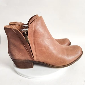Lucky Brand Stiefeletten Größe 9 camel hellbraun Leder Brenon Booties Blockabsatz Reißverschluss - Bild 1 von 11