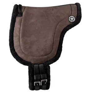 PFIFF 103004 Reitpad, baumlos , Velourleder & Kunstfell, Braun, Pony, E19 - Bild 1 von 6