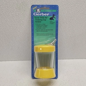 Vintage 1993 Gerber Mealtime Grow With Me Training Cup System Yellow Cup One - Picture 1 of 15