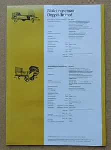 orig. Preisliste Preisblatt Mengele Doppel Trumpf Stalldungstreuer /1981 - Picture 1 of 2