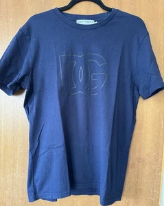 Camiseta DOLCE&GABBANA Italia Hombre AZUL MARINO 100% Algodón Talla M - Imagen 1 de 9