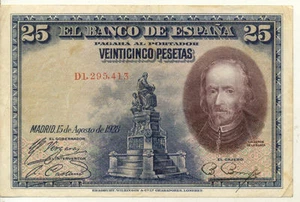 Billet de banque banknote money ESPAGNE SPAIN ESPANA 50 pesetas 1928 état 413 - Imagen 1 de 1