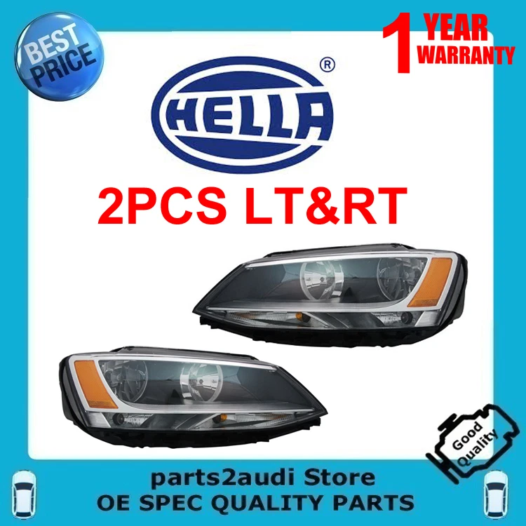 Volkswagen Jetta Sedan Headlight Assembly KIT- LT&RT HELLA OEM Foto 1 de 1