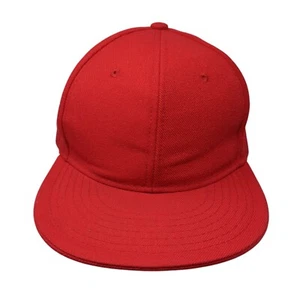 Hatco Premium Original Flat Fitted Baseball Cap Red 7 3/8 Lightweight Blank - Picture 1 of 9