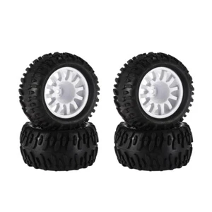 4x Gummireifen Felgenreifen für 1/16 RC HSP HPI ZD Racing Monster Truck - Bild 1 von 10