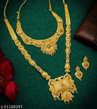 AD Stones Indian Bollywood Gold Plated Bridal Women Wedding Necklace Jewelry Set