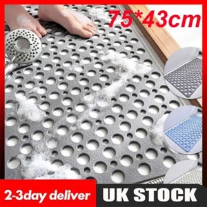 Non Slip Bath Mat Extra Large Shower Mat Bathtub Anti-Mold Rubber Strong Suction - Picture 1 of 12