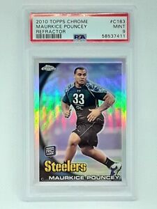 *PSA 9* Maurkice Pouncey 2010 Topps Chrome REFRACTOR RC #183 Pittsburgh Steelers