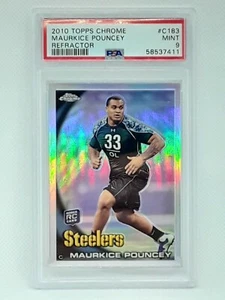 *PSA 9* Maurkice Pouncey 2010 Topps Chrome REFRACTOR RC #183 Pittsburgh Steelers - Picture 1 of 3