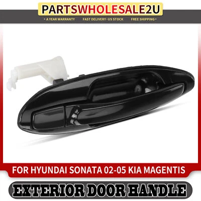 1x Manija de puerta exterior trasera derecha negra para Kia Optima 2001-2006 Hyundai Sonata Foto 1 de 4