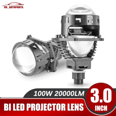 Kit de faros de coche 100W 3.0" Bi LED Lente Proyector Universal VS Xenón Retrofit Foto 1 de 4