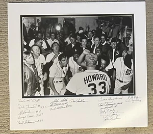 1972 Detroit Tigers Autographed display 18 AUT with 10 Deceased Bill Freehan - Picture 1 of 5