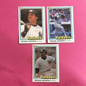 ๐ถ 1981 Donruss Reggie Jackson #228, #468 & #348 New York Yankees - Picture 1 of 2