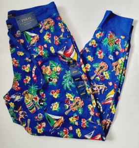 Pantalones de dormir Polo Ralph Lauren tejidos para hombre talla M L XL azul gris - Imagen 1 de 9