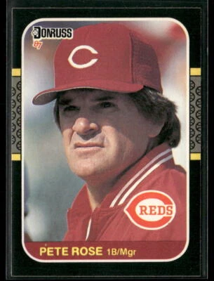 Pete Rose 1987 Donruss #186 - Cincinnati Reds Foto 1 de 2