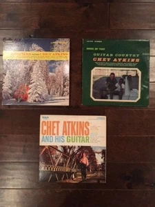 Chet Atkins 3 Record Lot-Christmas, And His Guitar, More of That Guitar Country - Picture 1 of 10