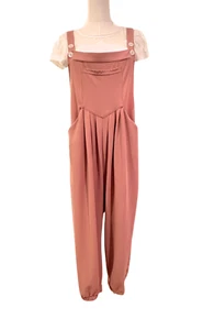 Mono tejido gofre correa de botón ajustable Halara rosa XL bolsillos para jogger - Imagen 1 de 8