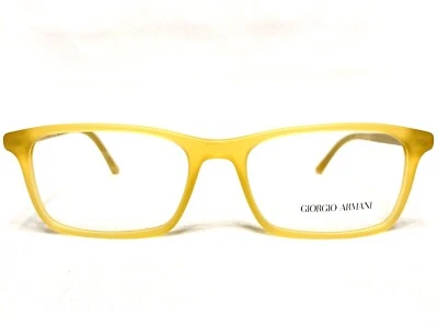NEW Giorgio Armani AR7145 5006 Mens Yellow Rectangle Eyeglasses Frames 53/17~145 - Image 1 of 4