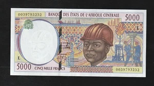 Central African States - Gabon, 5000 Francs, 2000, P-404L, UNC Banknote - Picture 1 of 2