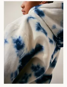 H&M Blue And White Youth Tiedye Hoodie 20 - Picture 1 of 5