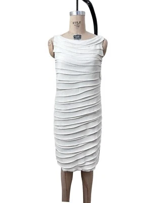 Vestido Thakoon para mujer marfil sin mangas viscosa ilusión talla 4 Foto 1 de 4