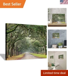 Charming Oak Trees Canvas Art - 16'' x 12'' Elegant Forest Wall Decoration - Picture 1 of 9