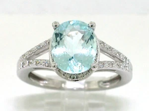 Paraiba Turmalin Ring 585 Weißgold 14Kt Gold Paraibaturmalin 40 Brillanten - Bild 1 von 5
